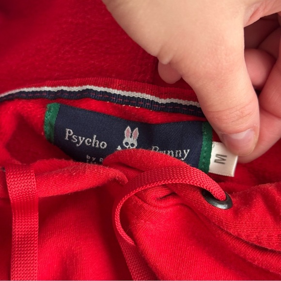 PYSCHO BUNNY Red Rainbow Paint Splatter Hoodie - Picture 4 of 4